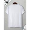 European Size Men's Small Fish to Big Fish Pattern Summer Casual Crew Neck Short Sleeve T-Shirt