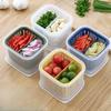2 Grids Food Fruits Vegetables Storage Box Kitchen Ginger Garlic Box with Drain Basket for Kitchen Fresh-keeping Food Storage1PC