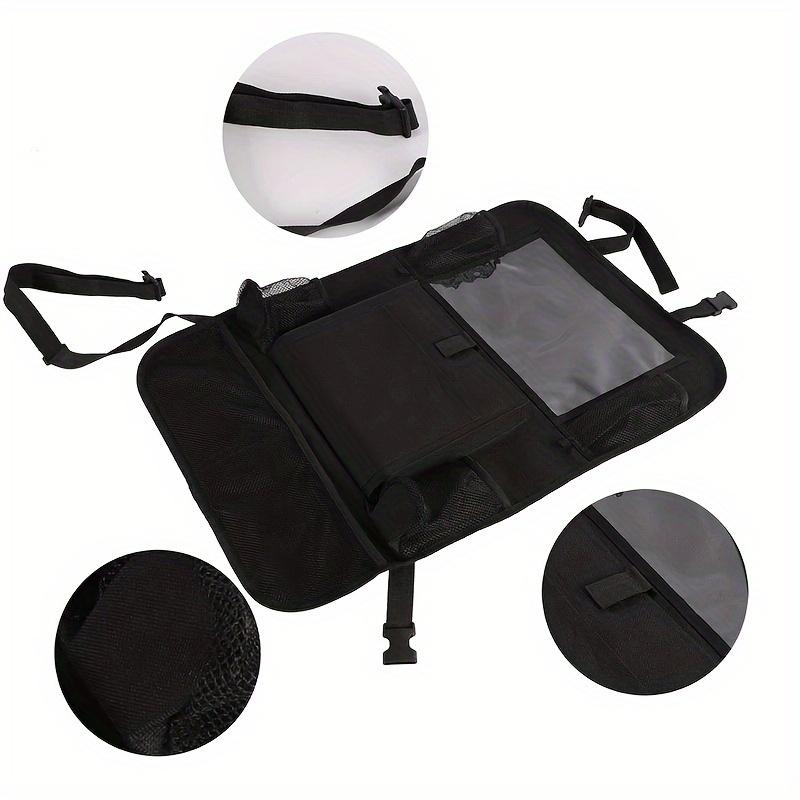 Multi-Functional Car Seat Organizer, Oxford Cloth Hanging Chair Back Storage Bag with Anti-Kick Design, iPad Holder