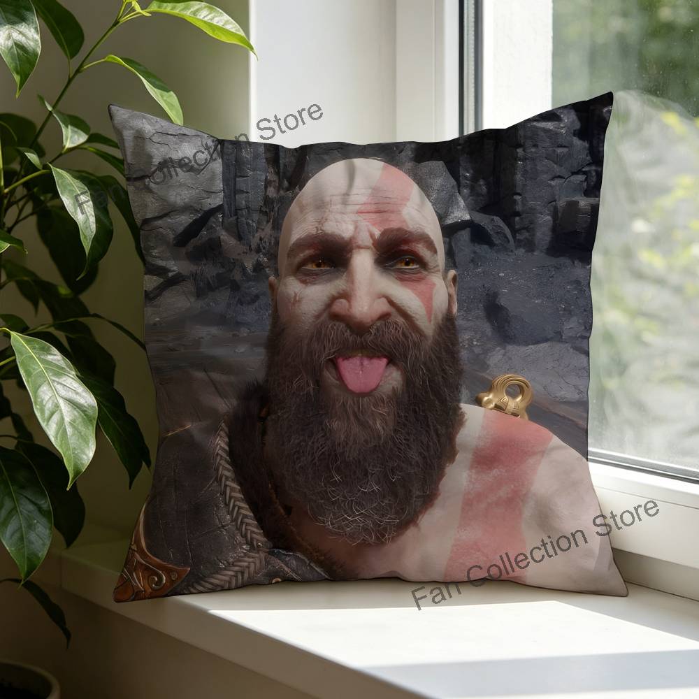 GGod of WWar Pillow Case Plush Pillow Cases Home Decoration Pillow Cover for Sofa Bed Chair Living Room