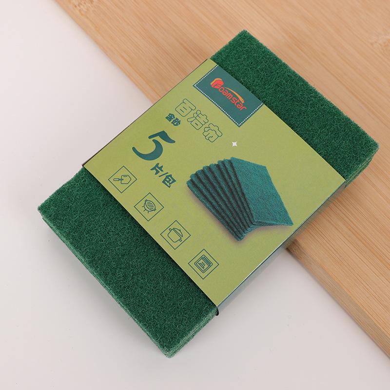 Rust Removal Nylon Kitchen Scouring Sponge and Dishwashing Cloth Set