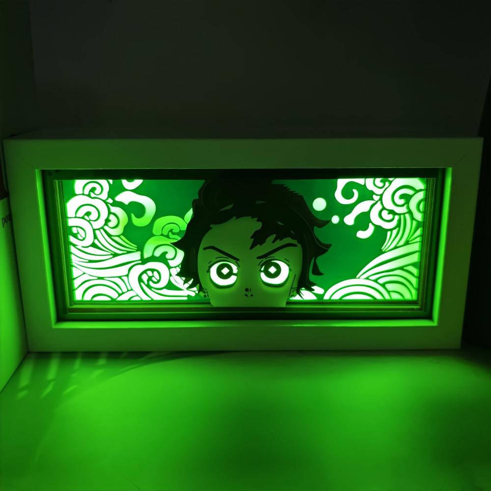 Demon Slayer 3D Light Box Led Anime Peripherals Amado Tanjirou Cartoon Multiple Colors Bedroom Table Decoration Birthday Gift