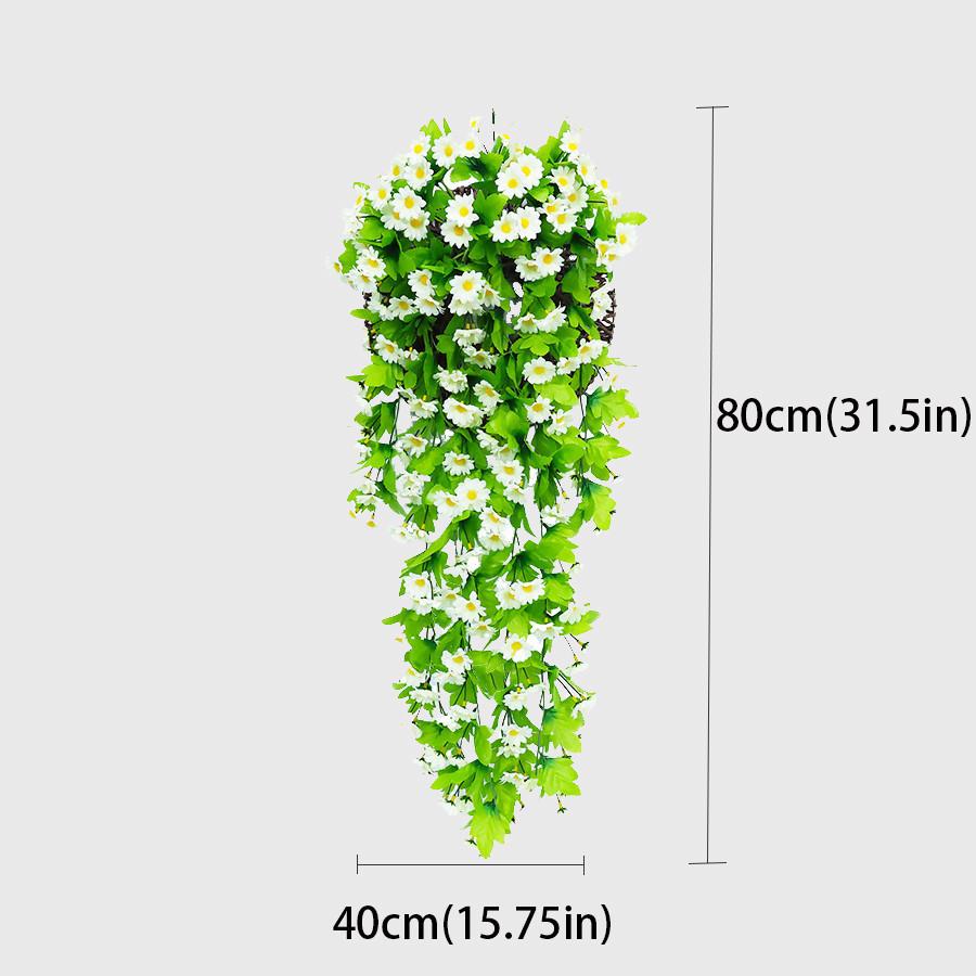 168 Flowers and 12 Forks Artificial Violet Hanging Flower Vines Wall Decor Plants Garland for Wedding Home Garden Decoration