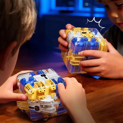 1/2 Bucăți Cub Labirint Puzzle 3D Test de Inteligență Cub Labirint cu Bilă Rulantă