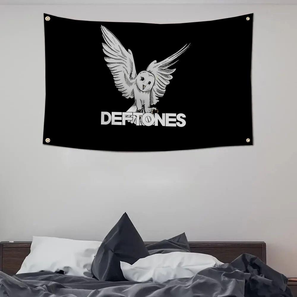 1 pz Bandiera Deftone Alternative Metal Bandiere E Stendardi Bandiera a Quattro Fori Poliestere Decorazione Esterna Stanza Estetica