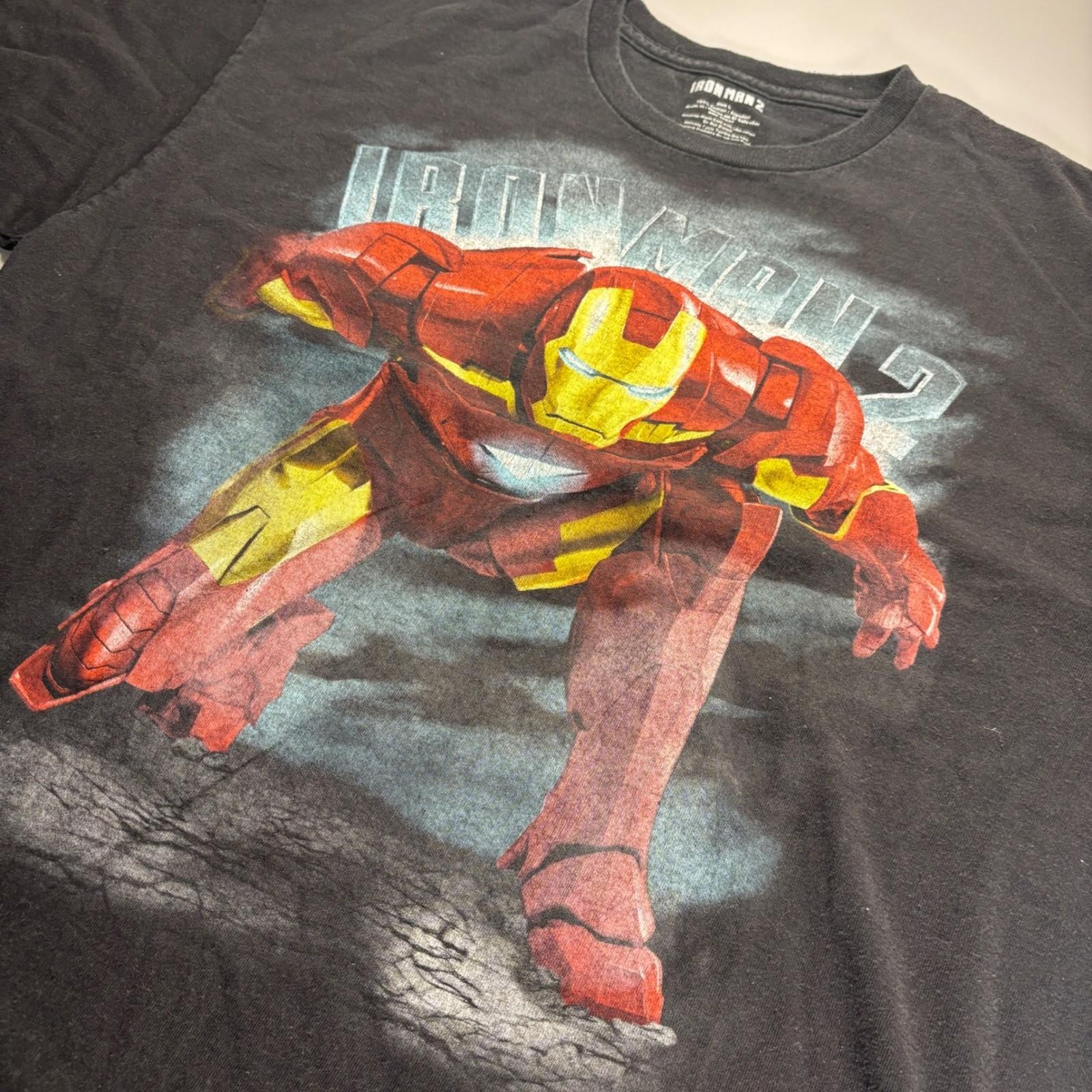 Marvel Iron Man 2 Graphic T-Shirt Black Large Movie Promo Tee Unisex T-Shirt XXL