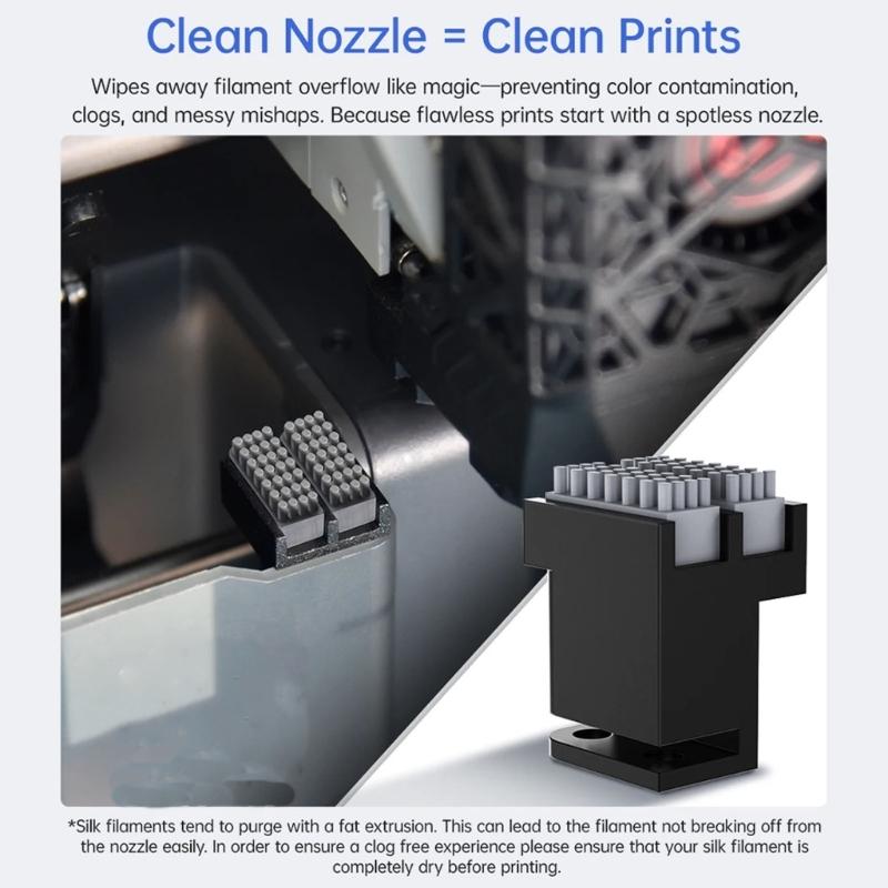 Soft Elastomer 3D Printer Nozzle Maintenance Brush Environmental Friendly Substance Protects Printing Accuracy Permanent Building