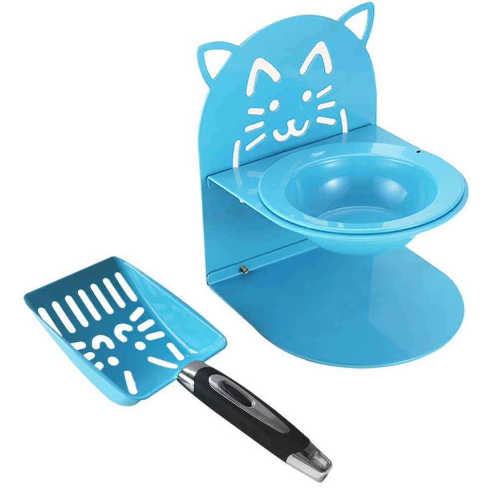 

Scientific Neck Brace Elevated Cat Food Bowl Stainless Steel Cat High Footed Bowl Apartment синий