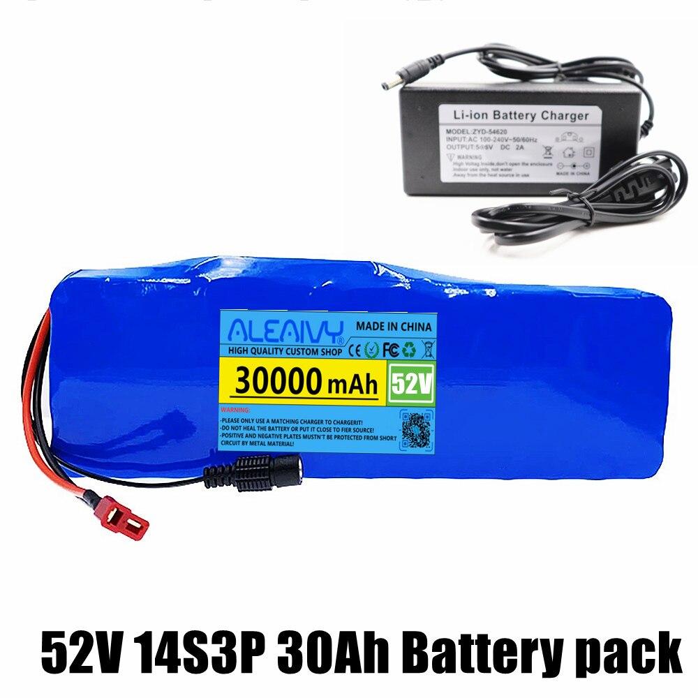 

52v 14s3p 30ah 30000mah 18650 1000w литиевая батарея для балансировочного автомобиля, электрического велосипеда, электрических скутеров, трехколесного велосипеда + зарядное устройство