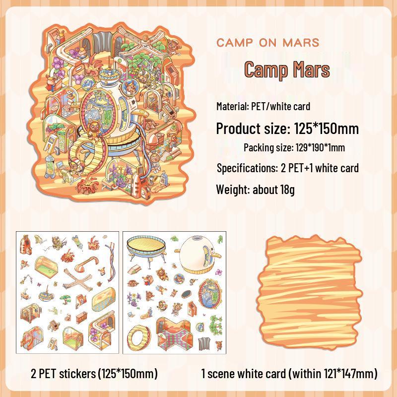 Popular Cartoon Scenery 3D DIY Stickers for Kids