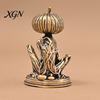 Creative Tea Pet Accessories Solid Brass Pumpkin Monsters Figurine, Distressed Statue, Vintage Skeleton Small Decorative Sculptures Sculpture