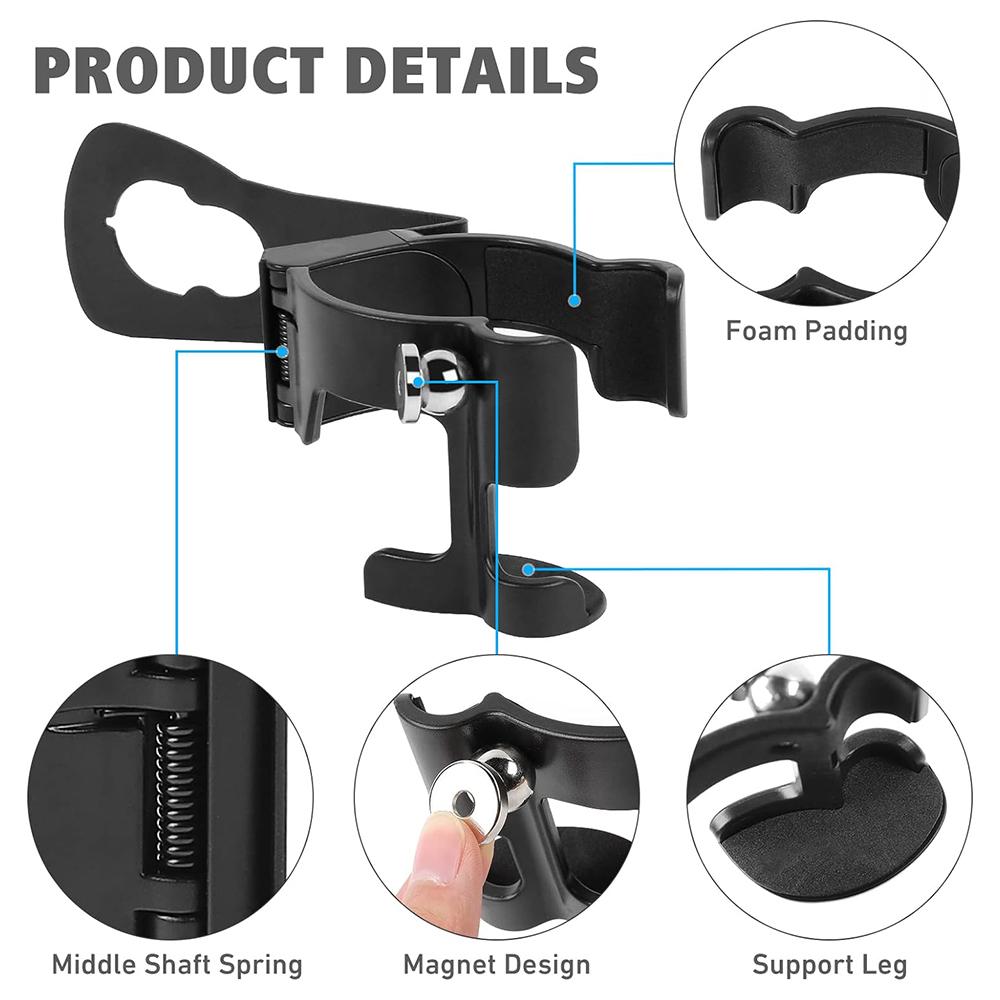 Multi-Function Drink Cup Phone Holder 2 In 1 Bolt-on Walkie Talkie Stand Bracket For Jeep Wrangler JK JL JLU Gladiator JT 2011+