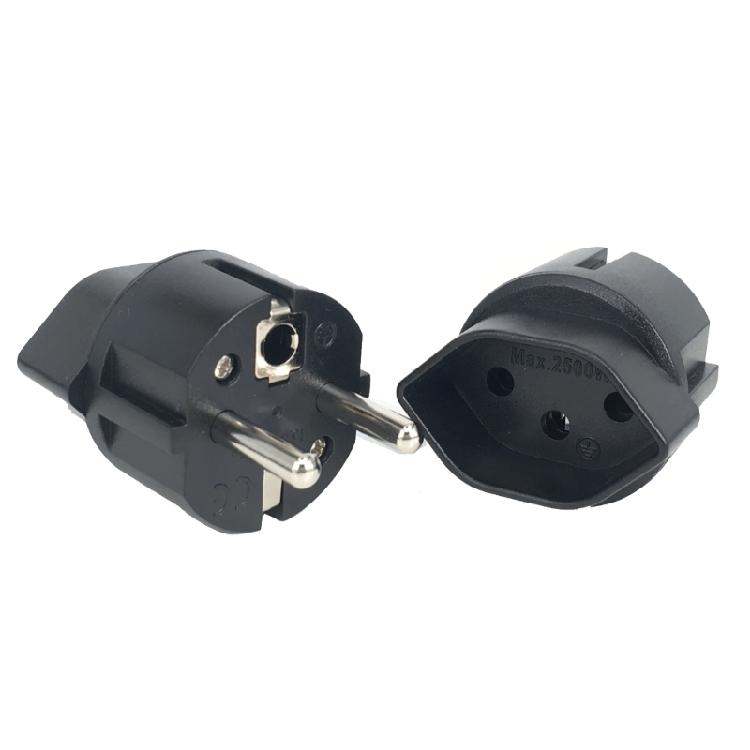 Portable Converter European Travel Plug Adapter Swiss to European Plug Adapter