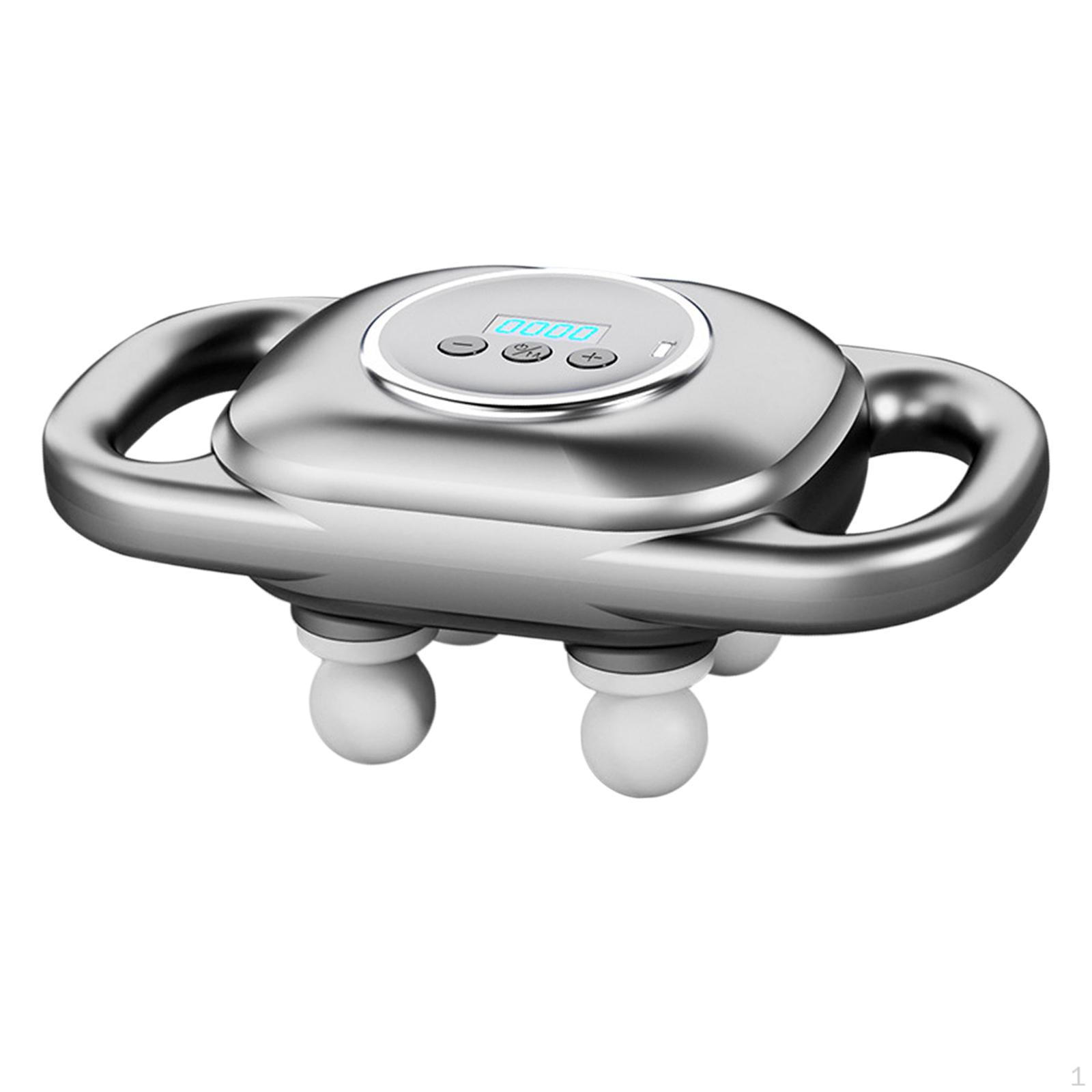 

Handheld Massage Machine Professional with 4 Heads for Neck Arm Legs сірий колір