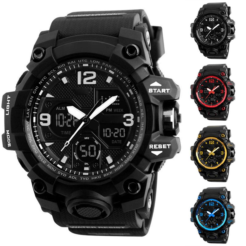Men's Waterproof Luminous Running Alarm Clock Watch