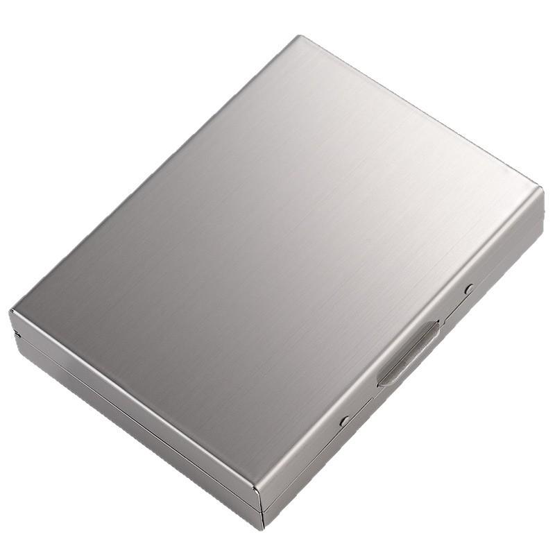 Porte-cartes de crédit en aluminium bloquant les RFID pour homme Portefeuille métallique Fin Étui pour cartes Pop-up Boîte pour cartes d'identité professionnelle Portefeuille de poche minimaliste