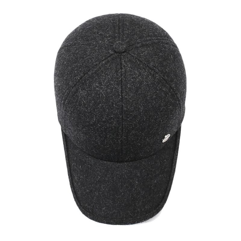 Middle-Aged Autumn Winter Hat Men's Velvet Thick Cap Outdoor Warm Cold-Proof Baseball Cap