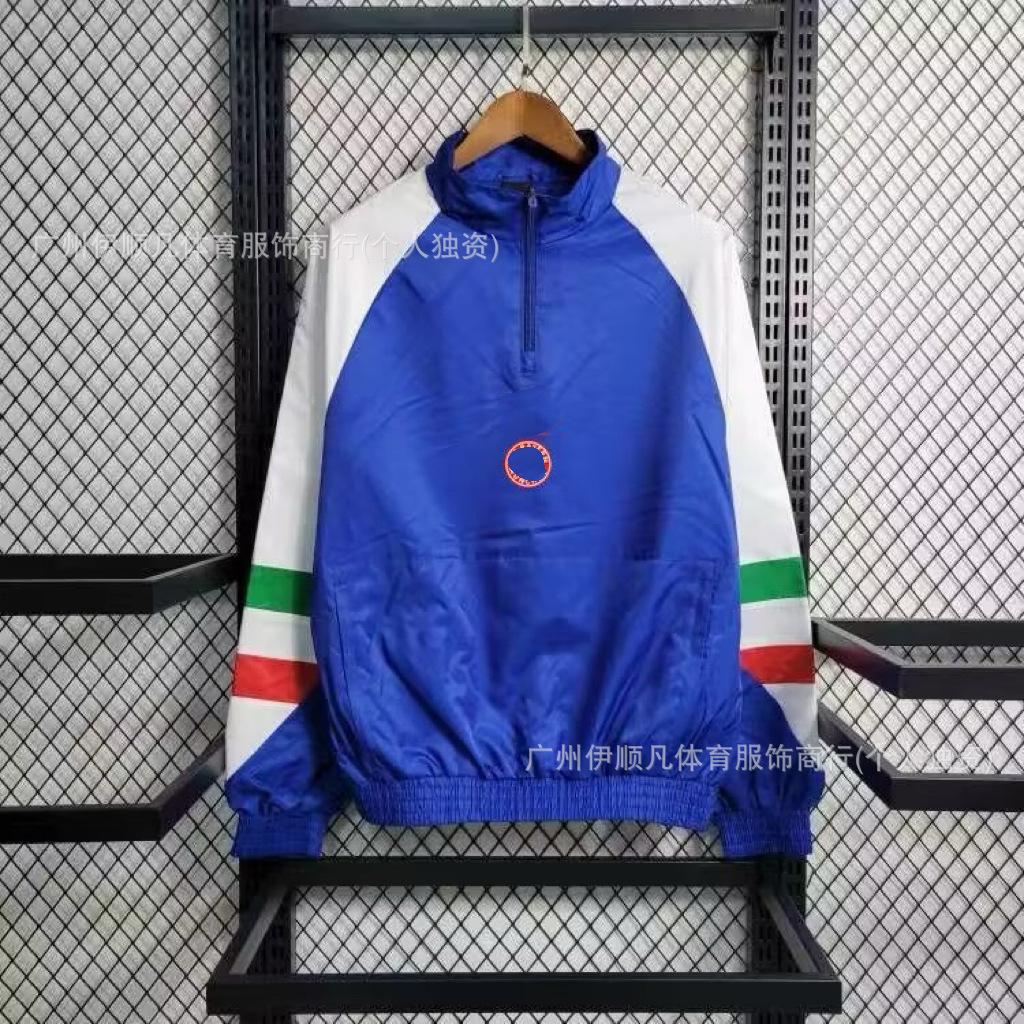 Popular Semi-pull Single-sided Trench Coat Brazilian League Argentina, Juventus Embroidered Jacket Appearance Uniform