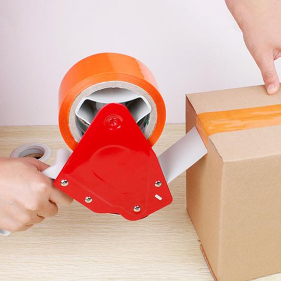 2 Inch Wide Red Packing Tape with Dispenser Heavy Duty Shipping Tape for Packaging Large Commercial Grade Grade Packing Tool