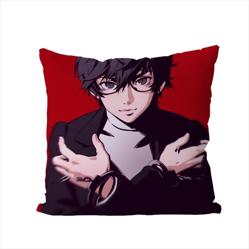 PPersona 5 Pillow Case For Car Sofa Decorative Home Doublesided Print Plush Square Throw Pillow Cushion Cover