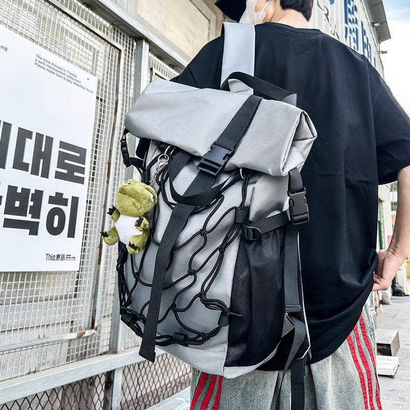 Motorcycle style high-end men's backpack workwear trendy men's backpack trendy brand sports cycling helmet bag