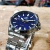 Casio EDIFICE series simple casual fashion quartz movement stainless steel strap Japanese and Korean watch men's watch blue dial EFV-100D-2AVUDF