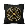Custom Lucky Charm Viking Compass Vegvisir Cushion Cover Xcm Vikings Valhalla Velvet Luxury Pillow Case Home Decoration