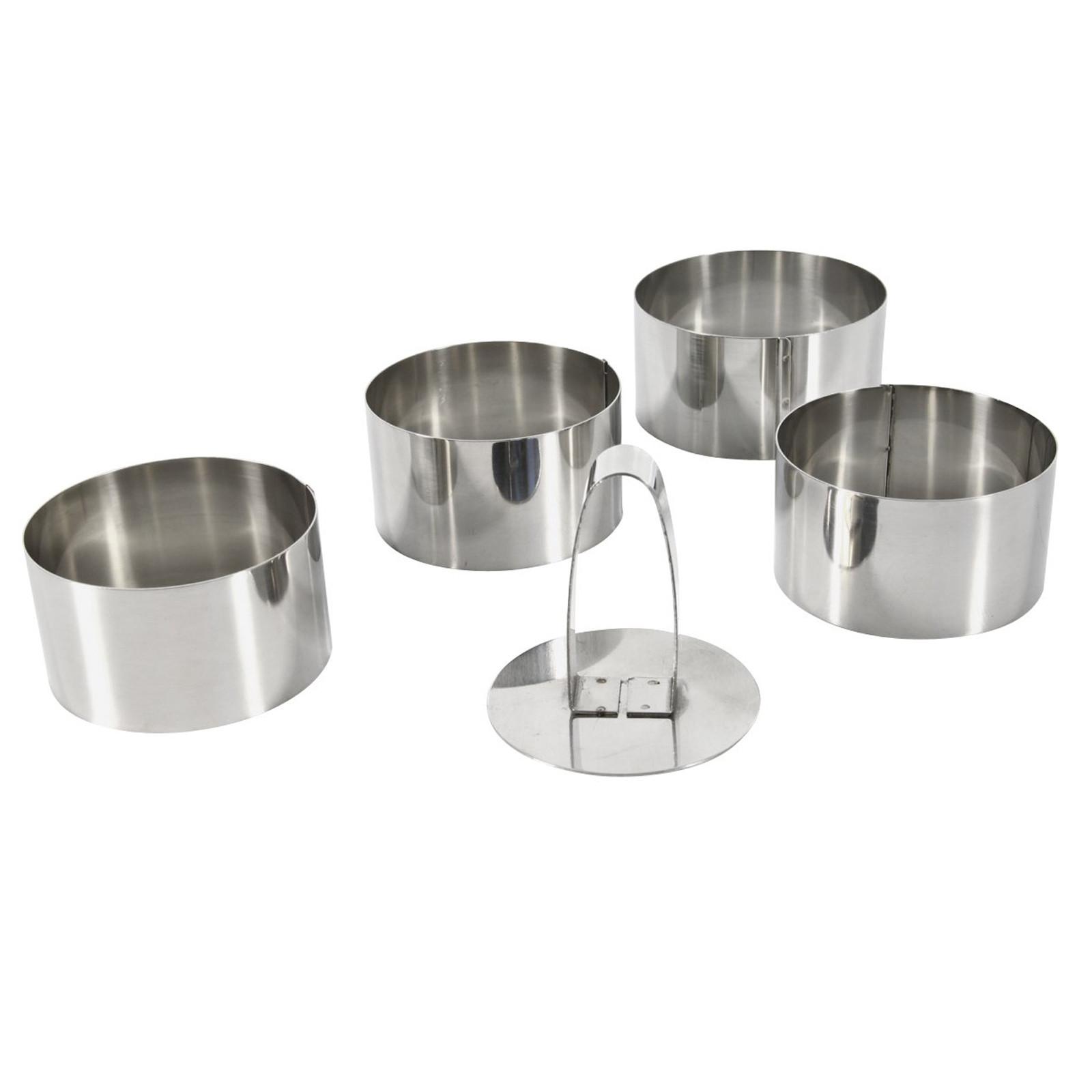 Stainless Steel Cake Ring Cake  With Push Piece Rice Ball Sushi Tools