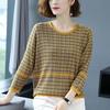 Svetr pro ženy Podzim Zima Zesílený Pulovr Teplý Pletený Pruhovaný Kulatý výstřih Základní vrstva Pružný Dlouhý rukáv Oversize Svetr Topy