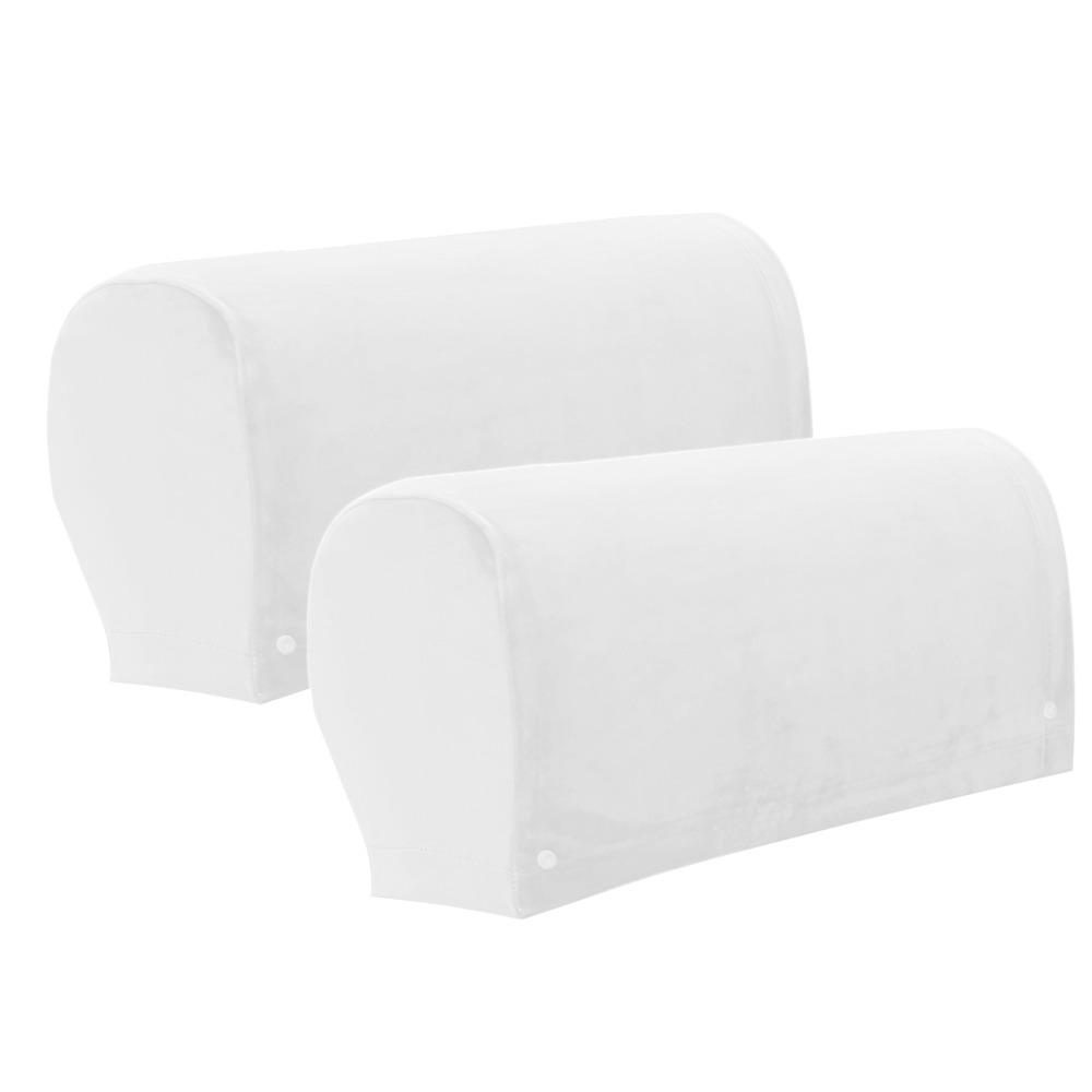 Housse de canapé élastique 2 pièces, protection extensible pour accoudoirs de canapé, cadeaux