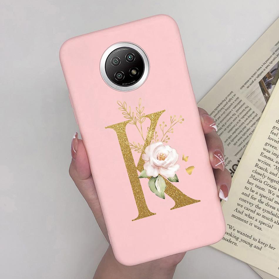 Flower Letters For Xiaomi Redmi Note 9T 5G Case Cover Soft Silicone Bumper Protective Phone Cases For Redmi Note9T 9 T Fundas