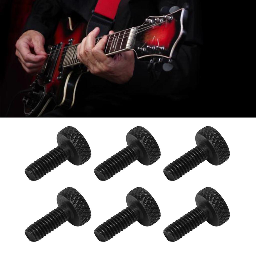 6 Pcs Tremolo Bridge String Locking Screw Metal Electric Guitar Tremolo Bridge Fine Tuning Screws