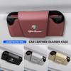 Auto Brillenetui Sonnenblende Brillenhalter Karten-Ticket-Clip für Giulia 147 Mito 156 159 166 GT Stelvio Brera Volante
