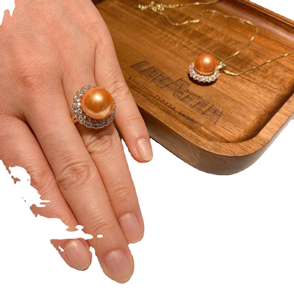 Australian Fritillary Pearl, Set, Pendant, Ring, Women'S