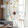 Abstract Dandelion Flowers Sheer Curtains For Girl Kids Bedroom Kitchen Window Drapes Curtain Home Decoration