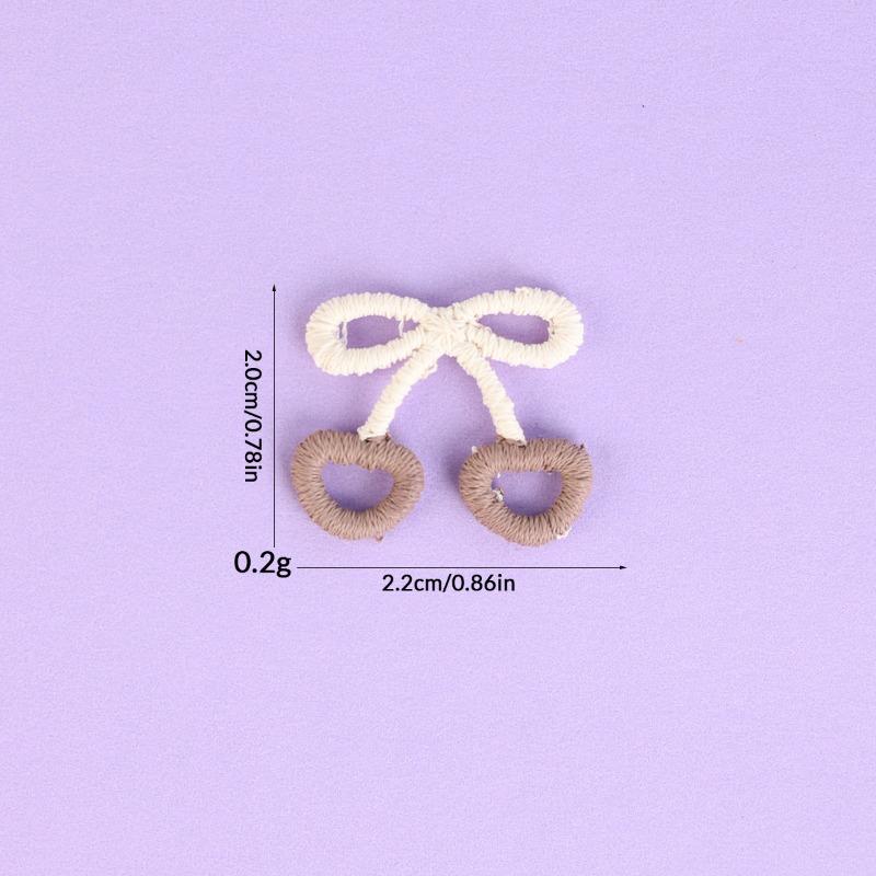 

5Pcs/Set Cartoon animal swan Embroidery cloth Stickers Accessories Diy rabbit Butterfly knitted woolen Headdress Decoration Accessories