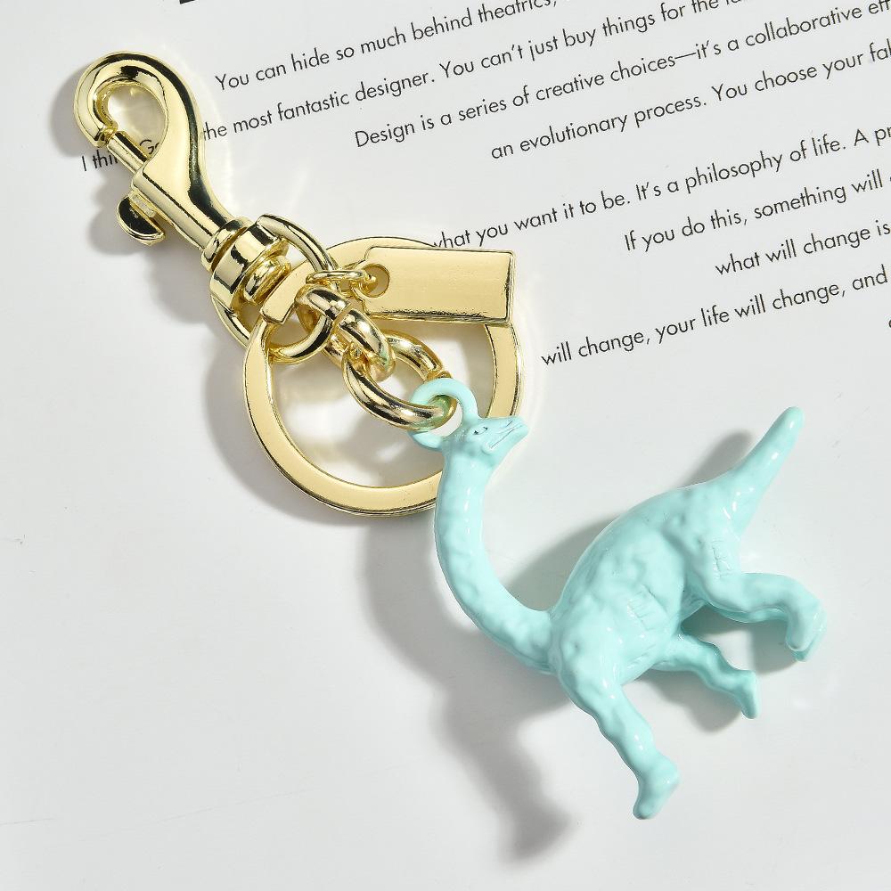 Alloy Flamingo Pendant Cute Cartoon Big Dinosaur Keychain Premium Bag Keychain Pendant