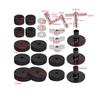 Manufacturer Wholesale 23-piece Set Drum Set Accessories Drum Set Felt Pad Set Felt Anti-skid Drum Set Gray Black