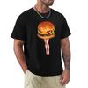 Cheeseburger PinUp TShirt Cute Clothes Basketball Graphic Tees Heavyweights Tshirts for Men Cotton
