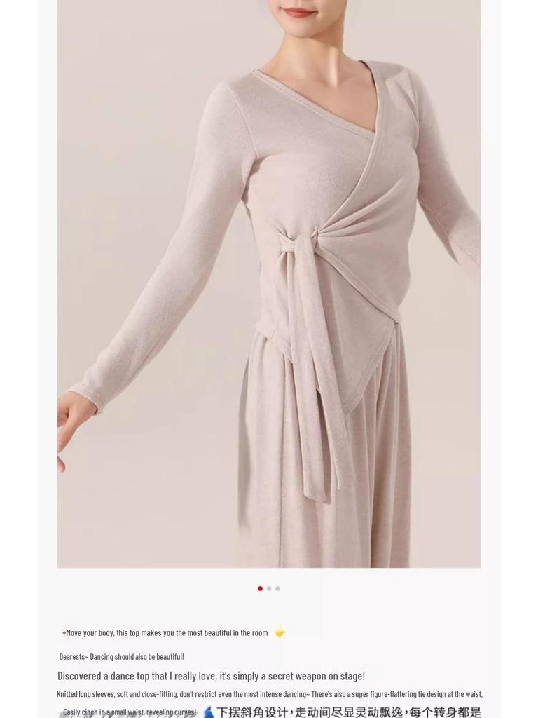 Top de Manga Comprida para Dança Moderna Feminino para Treino e Uso Diário