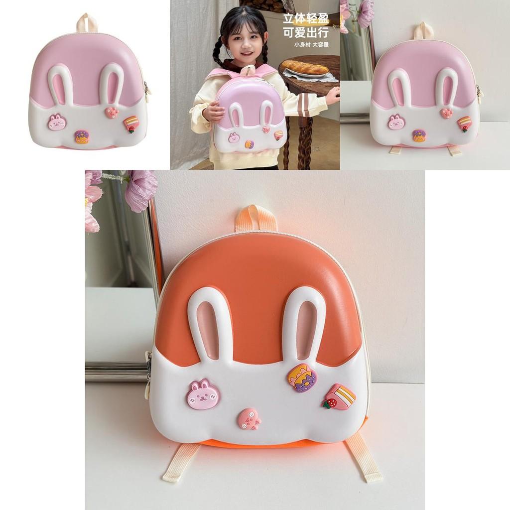 Charming Animal Print Children's Backpack With Light Design For Kindergarten Use