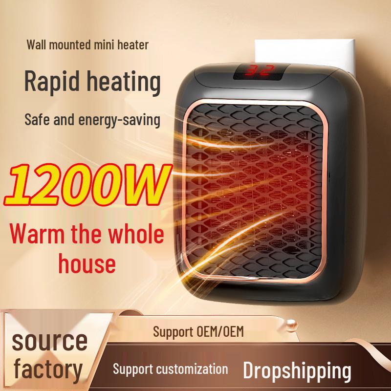 Compact Desktop Electric Fan Heater - Quick Heating, Energy Efficient