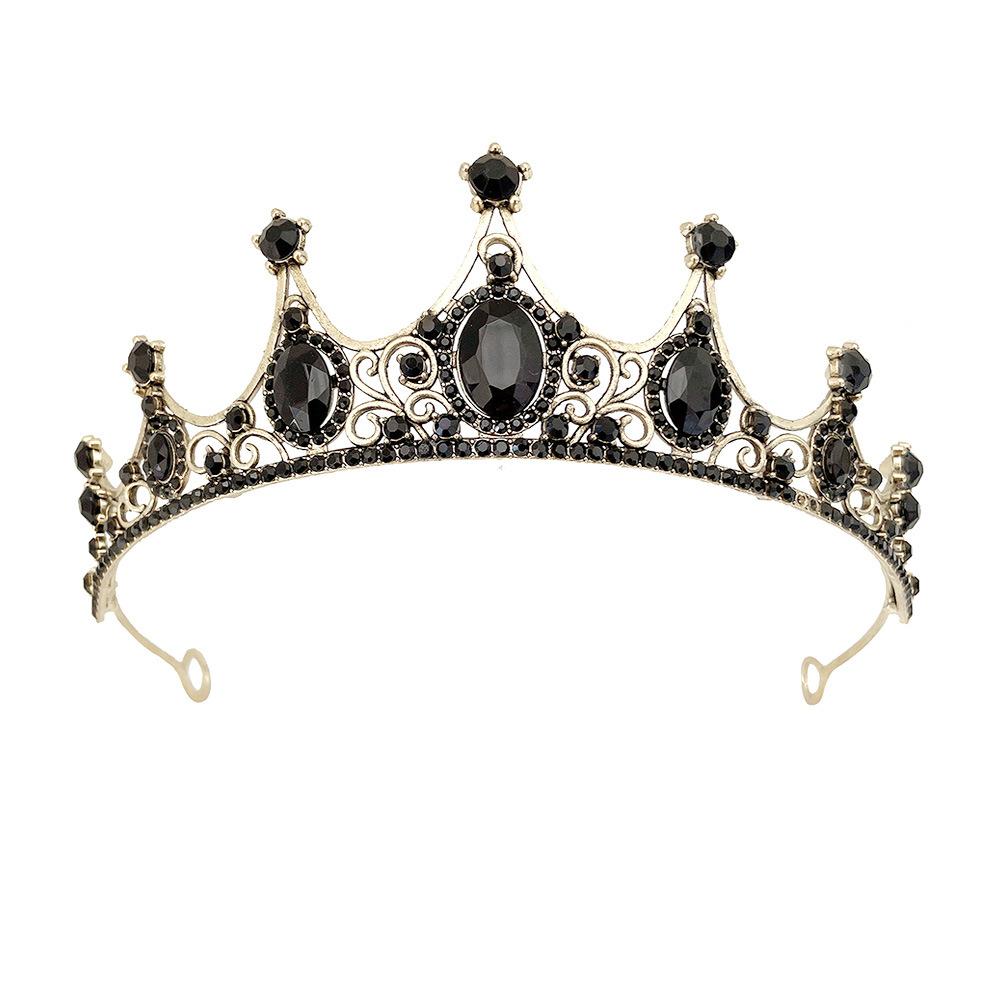 

Halloween Black Big Crown Dress Headdress Dinner Hair Accessories Photo Photo Crown Wedding Photo Accessories