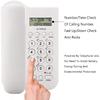 Corded Phone, Desktop Telephone Landline Wired Phone Wall Telephone with Cord and Calls Display, /DTMF Dual System, for Home Office Hotel(White)