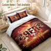 Custom Name Bedding Set 3 PiecesSan Francisco 49ers Print Duvet Cover + 2 Pillowcases Soft Bed Decor