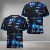 Herren Tischtennis T-Shirt mit digitalem Handsome-Print, Herren Sommer Sport Tischtennis T-Shirt, Trainings Schnelltrocknendes T-Shirt,