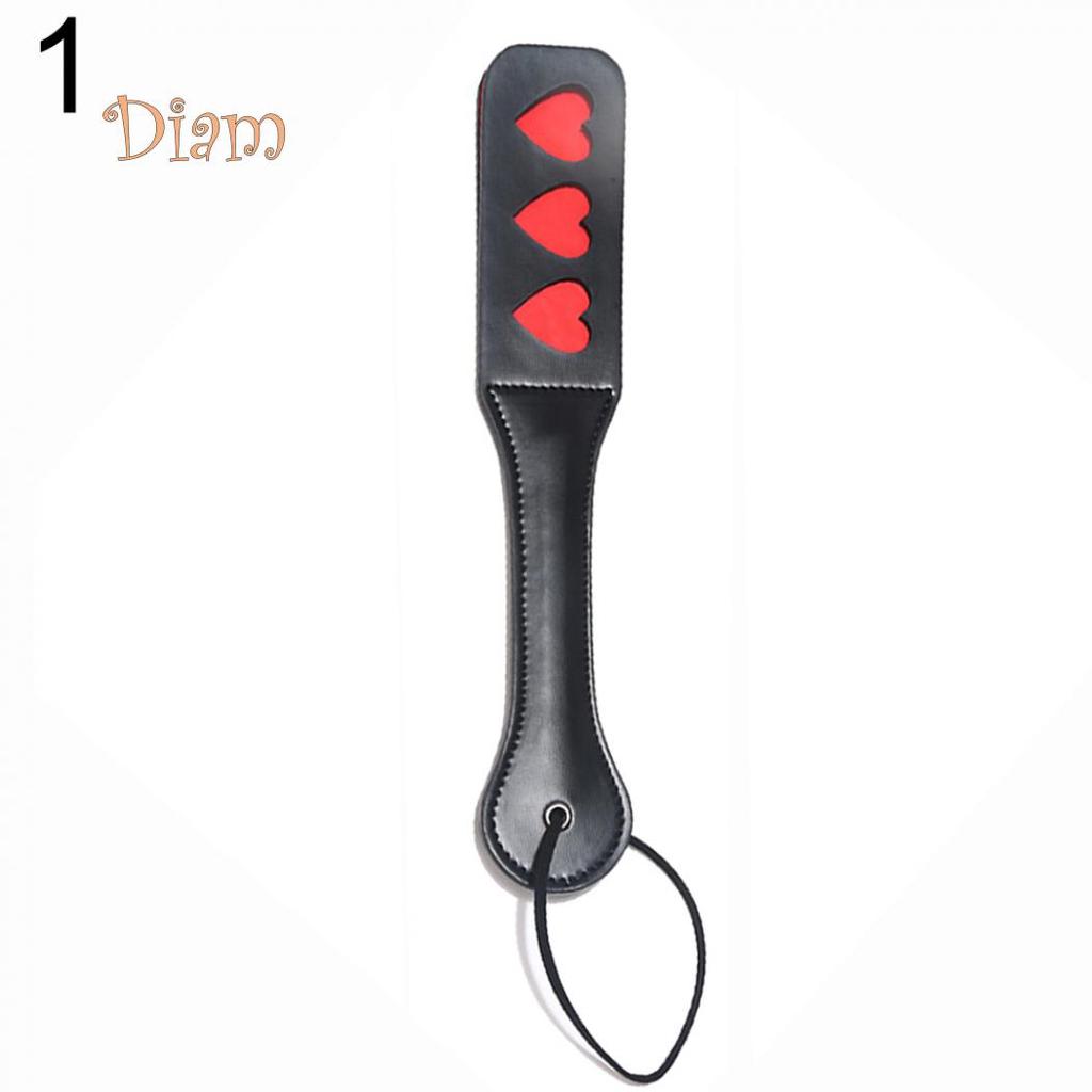 Lollipops Sex Double-deck Slave Paddle Butt Whip Faux Leather Spanking Flogger Bondage