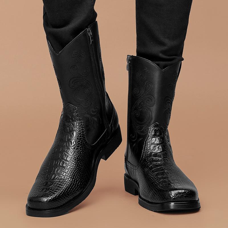 Men's plus size high top casual boots autumn and winter British youth versatile trendy boots soft sole anti slip outdoor boots