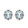 Natural Color Treasure Crystal Stone Topaz Earrings S925 Sterling Silver Non-fading Stud Earrings Women's Garnet Olivine Elegant Women's Jewelry