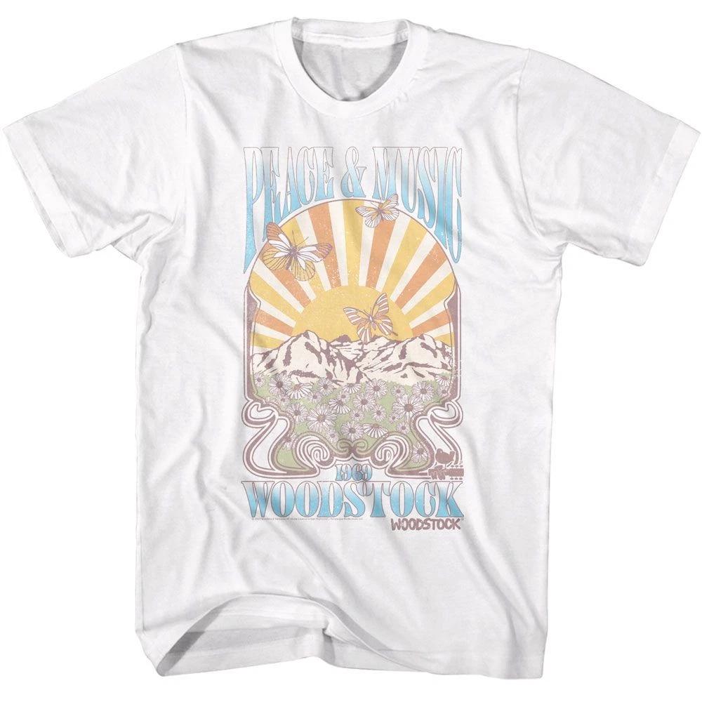 Woodstock - Peace And Music Landscape - American Classics - Solid White Sh 130